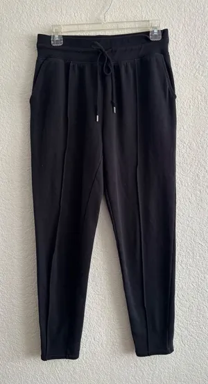 Champion C9 Joggers Size M Black Tapered Sweatpants High Rise Drawstring Seam thumbnail 1