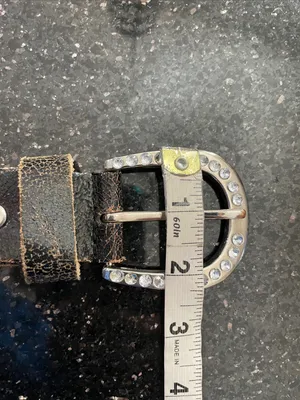 BKE Distressed Black Leather Rhinestone Western Cowgirl Belt thumbnail 5