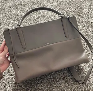 Coach Gray Borough Leather Satchel Tote Bag thumbnail 1