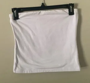 By Together Essential White Strapless Crop Tube Top thumbnail 1
