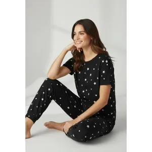 Secret Treasures Womens Pajama Set Size M Black 2-Piece Top Joggers Sleepwear thumbnail 6
