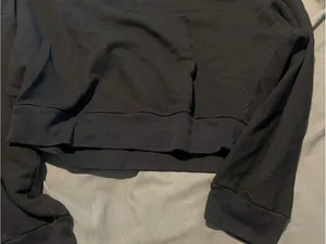 Reformation jeans cropped black sweatshirt small thumbnail 5