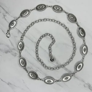 Western Concho Silver Chain Belt One Size (OS) ✨ thumbnail 1