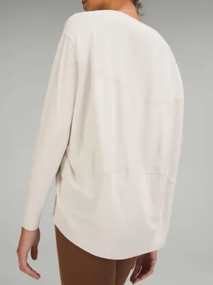 Lululemon Back in Action Long Sleeve Shirt Nulu In White Opal thumbnail 5