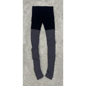 Alo Yoga Goddess Ribbed Leggings Black Charcoal Colorblock Size M thumbnail 5