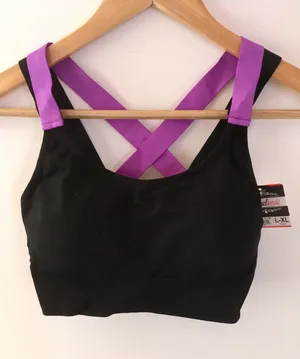 Black Sports Bra, L/XL thumbnail 1