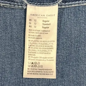 American Eagle Outfitters Women's Wide Leg Jeans - Medium Blue thumbnail 15