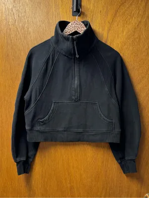 Lululemon Scuba Oversized Funnel Neck Fleece Sweatshirt Black W3FJ6S XS/S thumbnail 15
