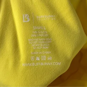 Buffbunny‎ Collection High Waist Yellow Athletic Shorts Women’s Size Small thumbnail 7