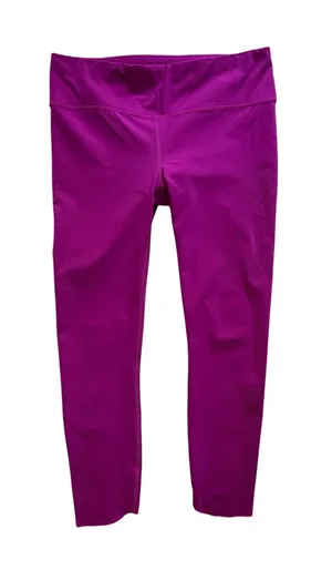 Athleta Pink Laser Cut 7/8 Leggings Size Small Hidden Zip Pocket Athletic Yoga thumbnail 1