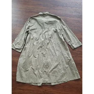 Tuckernuck Light Khaki Button-Front Shirt Dress Size Small Boho Coastal Preppy thumbnail 7