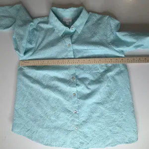 J Jill Blue Floral Paisley Embroidered Cotton Button Down Shirt Small Western thumbnail 8