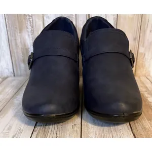 Easy Street Comfort Wave Pumps Womens 9M Navy Blue Excellent‎ Buckle Block Heel thumbnail 3