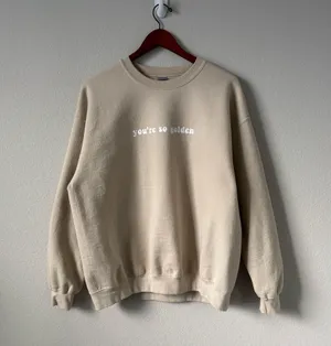 Gildan Cream and white "you're so golden" sweatshirt thumbnail 2
