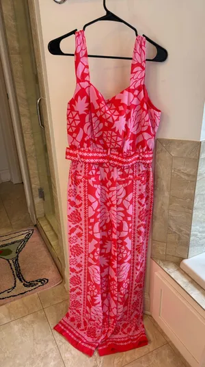 Coral Print Boutique Jumpsuit - Vault 206 thumbnail 1