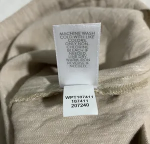 J Jill Linen Stretch Flat Flat Front Beige Pants Elastic Waist Large thumbnail 10