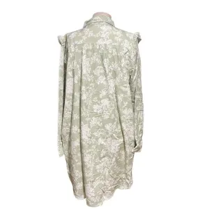Roller Rabbit Caxias Darya Dress Sage Green White‎ Floral Size Medium thumbnail 7