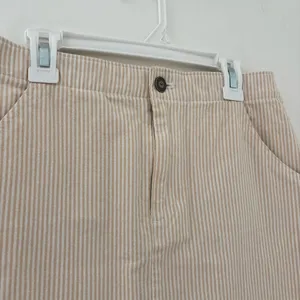 Hollister Beige and White Striped Mini Skirt thumbnail 2