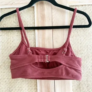 Xhilaration Bikini Top Cutout Shelf Bra Adjustable Rust Size Medium Juniors thumbnail 2