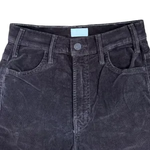 MOTHER The‎ Hustler Ankle Fray Corduroy Pants Hopscotch Brown High Rise Flare 25 thumbnail 6