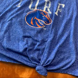 Denver Broncos Blue Turf Tie Front Tee Retro Brand thumbnail 5