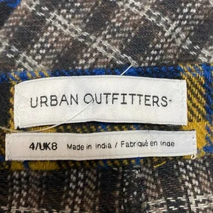Urban Outfitters Women's Multicolor Plaid Patchwork Wide Leg Trousers Pants 4 thumbnail 4