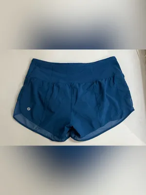 lululemon athletica Mind Over Miles Shorts Mesh Details Poseidon Blue Size 6 thumbnail 8