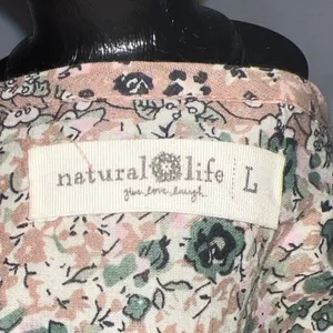 Natural Life Tiered Cotton Boho Hippie Dress Large‎ Lightweight Sustainable NWOT thumbnail 5