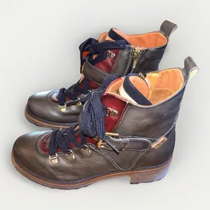 Pikolinos Aspe W9Z-8634C1 Leather Lace Up Side Zip Combat Boots Olmo Brown 37 7 thumbnail 3