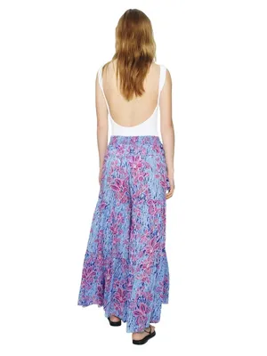 Poupette St Barth Soledad Pants in Large Womens Wide Leg loose fit Trousers thumbnail 3