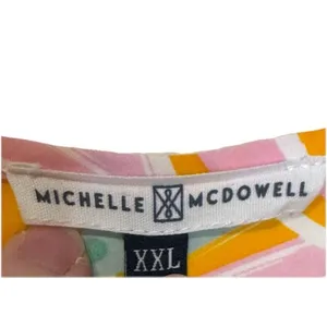 Michelle McDowell‎ Women's Dress Colorful Floral Print Midi Smocked Waist XXL thumbnail 5