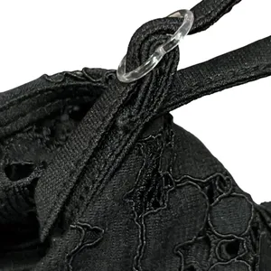 Rafaella Blouse Womens L Used Black Floral Lace Attached Cami thumbnail 11
