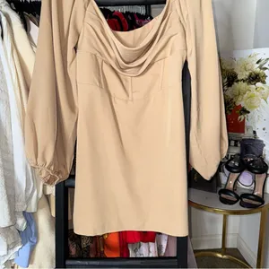 Princess Polly Lillie Beige Corset Mini Dress Long Sleeve Bodycon US 12 EUC thumbnail 7