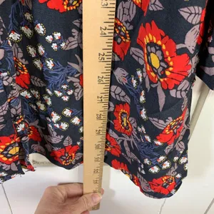 Free People Boho Bell Sleeve Floral Mini Dress Tunic XS Flowy‎ Fairy Festival thumbnail 8