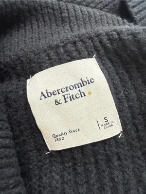 Abercrombie & Fitch Button-Up Collared Cardigan Black Size Small thumbnail 6
