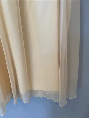 Light Cream Chiffon Skirt -lined- handmade thumbnail 3