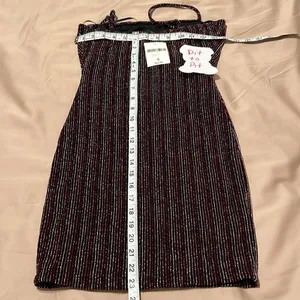 NWT forever 21 size small black sparkly bodycon dress with spaghetti straps thumbnail 8