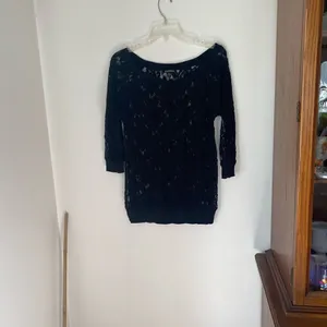 Express Black Lace Long Sleeve Top  Size Small thumbnail 7