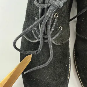 Stuart Weitzman Rove Boots Size 7.5 Black Suede Ankle Lace Up Leather Luxury thumbnail 4