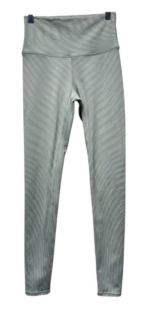 Alo Yoga High Waist Airbrush Leggings Pistachio Waves Green Size S Athletic thumbnail 1