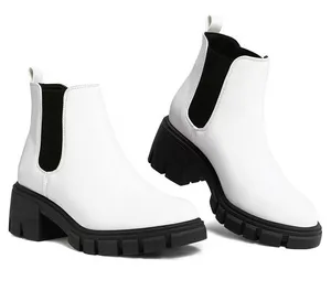 White Chelsea Boots Size 8 thumbnail 3