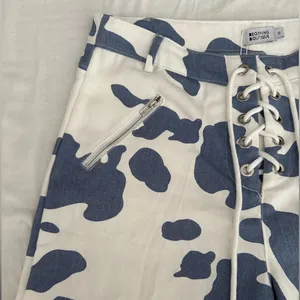 Beginning Boutique Tiger Lace Up Pants Cow Print thumbnail 4