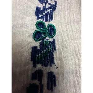 Tory Burch Size 8 Embroidered White Alexandria Skirt Women’s Beaded‎ #E13-5 thumbnail 4