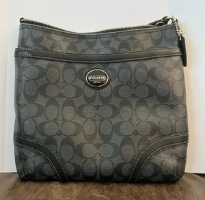 Coach F18926 Black Signature Jacquard Crossbody Bag‎ - Zip Closure thumbnail 1
