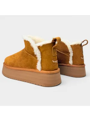 Koolaburra by UGG Koola Ultra Mini Platform Boots Cognac Womens 7 New thumbnail 6