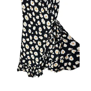 Billabong Black‎ Flower Print Wrap Mini Dress Size Small thumbnail 4