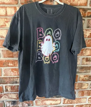 Comfort Colors Pepper Tee with Neon Ghost Graphic thumbnail 1