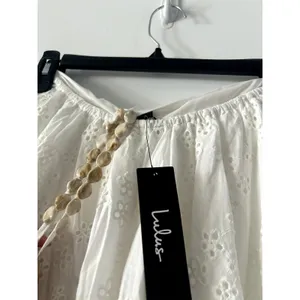 Lulus Mina White Cotton Resort Vacation Bridal Dress NWT Size S thumbnail 7