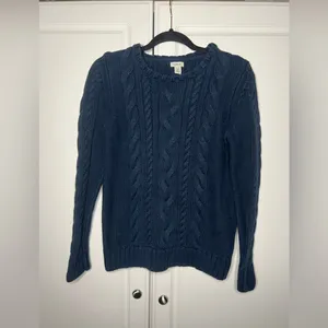 L.L. Bean Heritage Cotton Cableknit Fisherman Sweater thumbnail 2