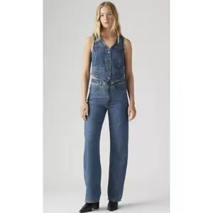 New Levi's 28x32 Ribcage Wide Leg Braided Women's Jeans Big Yikes Dark Wash thumbnail 5